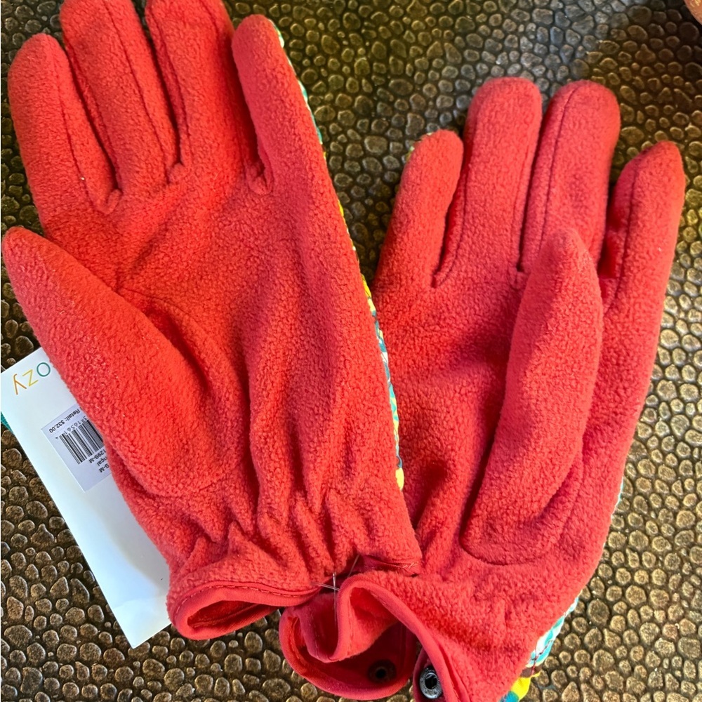 Vera Bradley Colorful Quilted/Fleece Floral Gloves - NWT - Picture 4 of 4